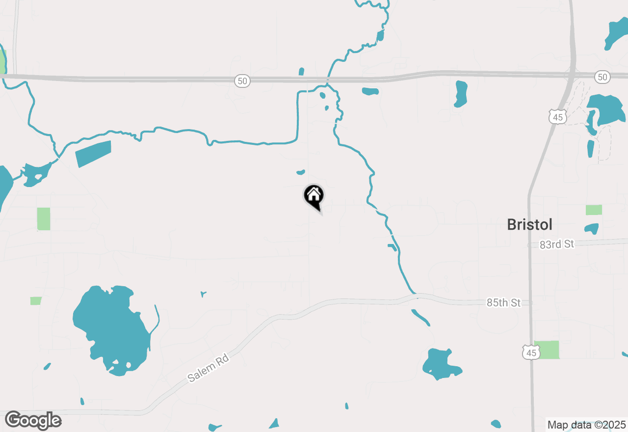 Map of 21531 81st St, Bristol, WI 53104