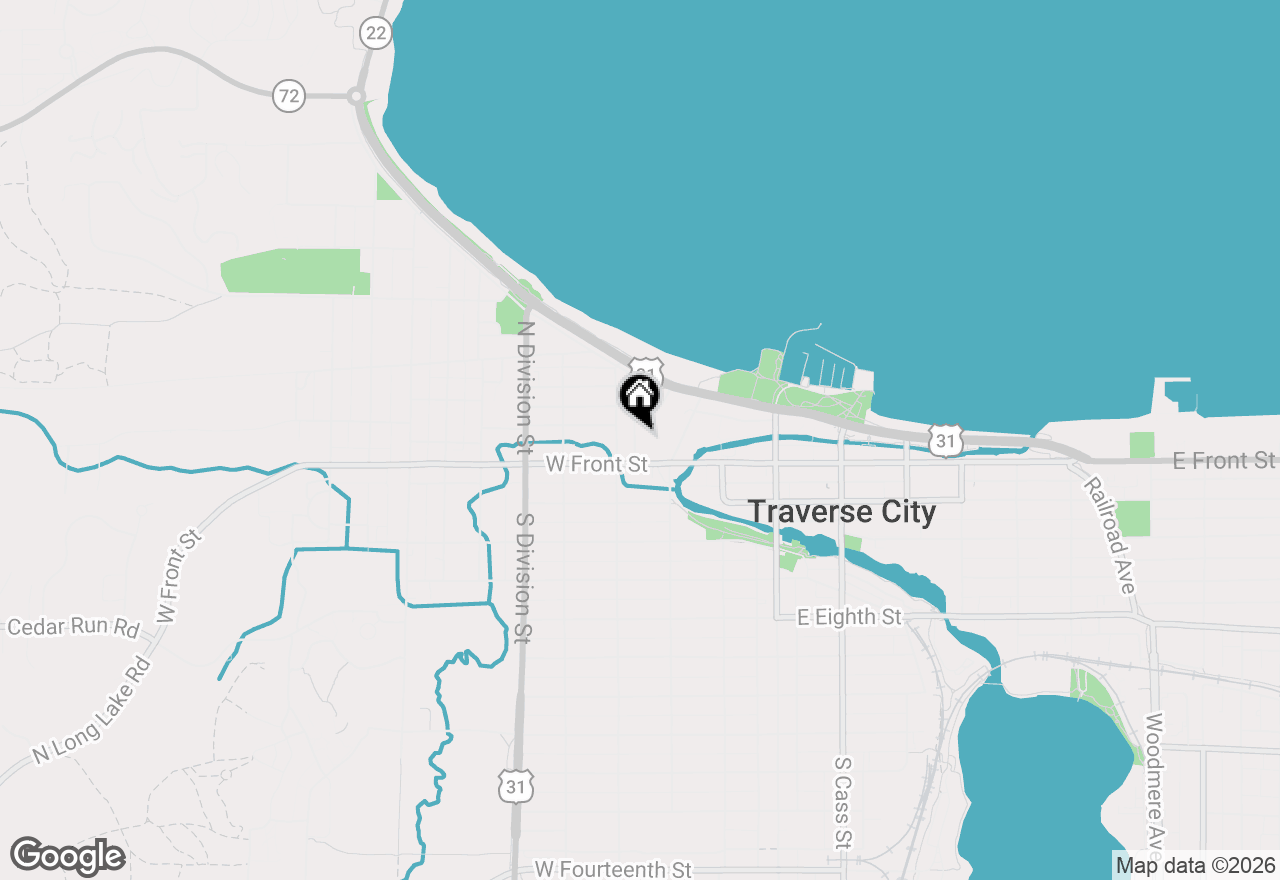 Map of 124 Gillis Street, Traverse City, MI 49684