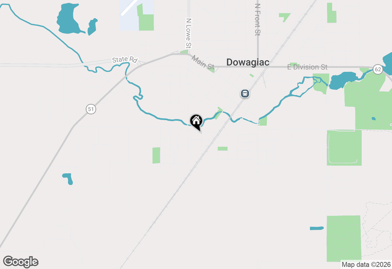 Map of 205 Pokagon Street, Dowagiac, MI 49047