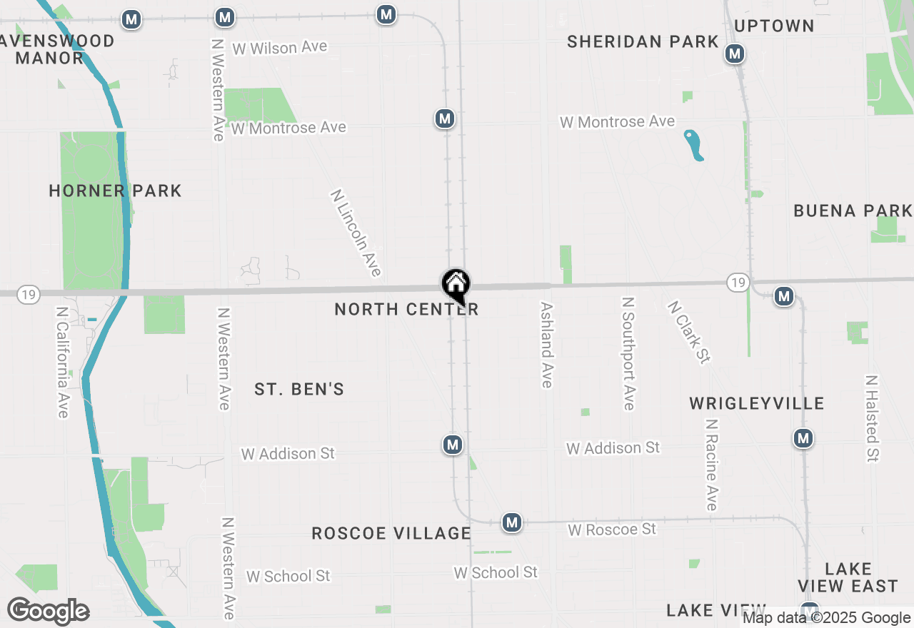 Map of 1801 W Larchmont Avenue #310, Chicago, IL 60613