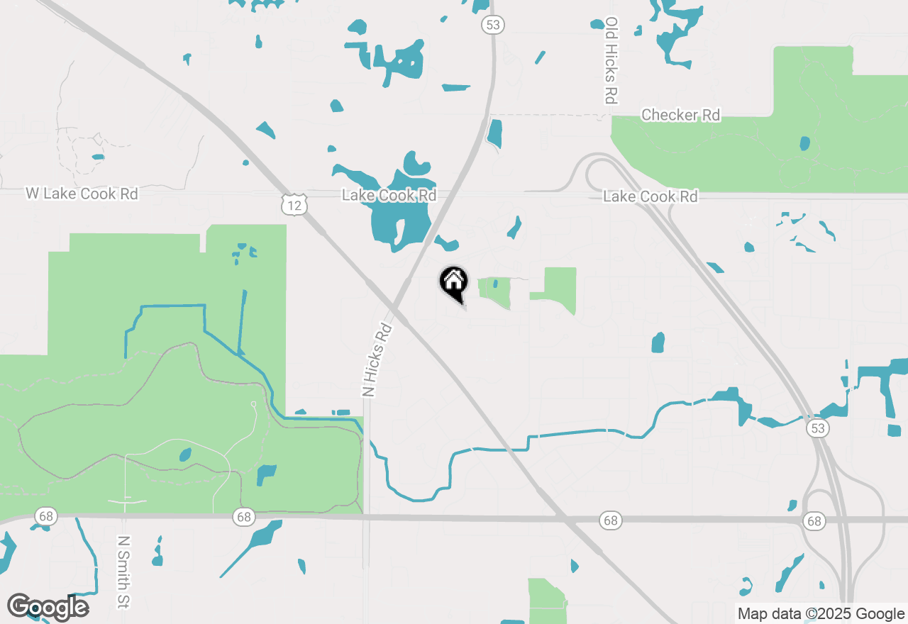 Map of 650 E Whispering Oaks Court, Palatine, IL 60074