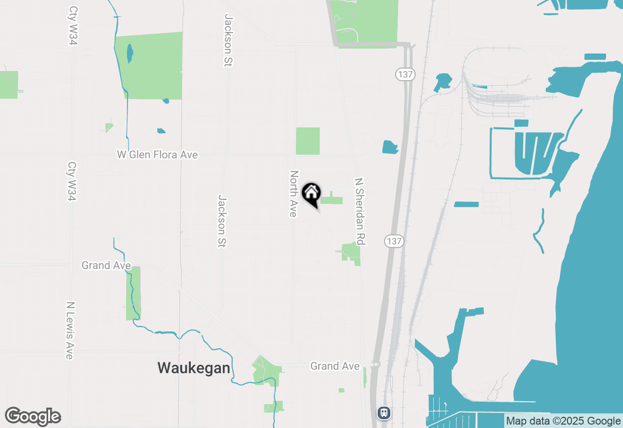 Map of 415 W Ridgeland Avenue, Waukegan, IL 60085