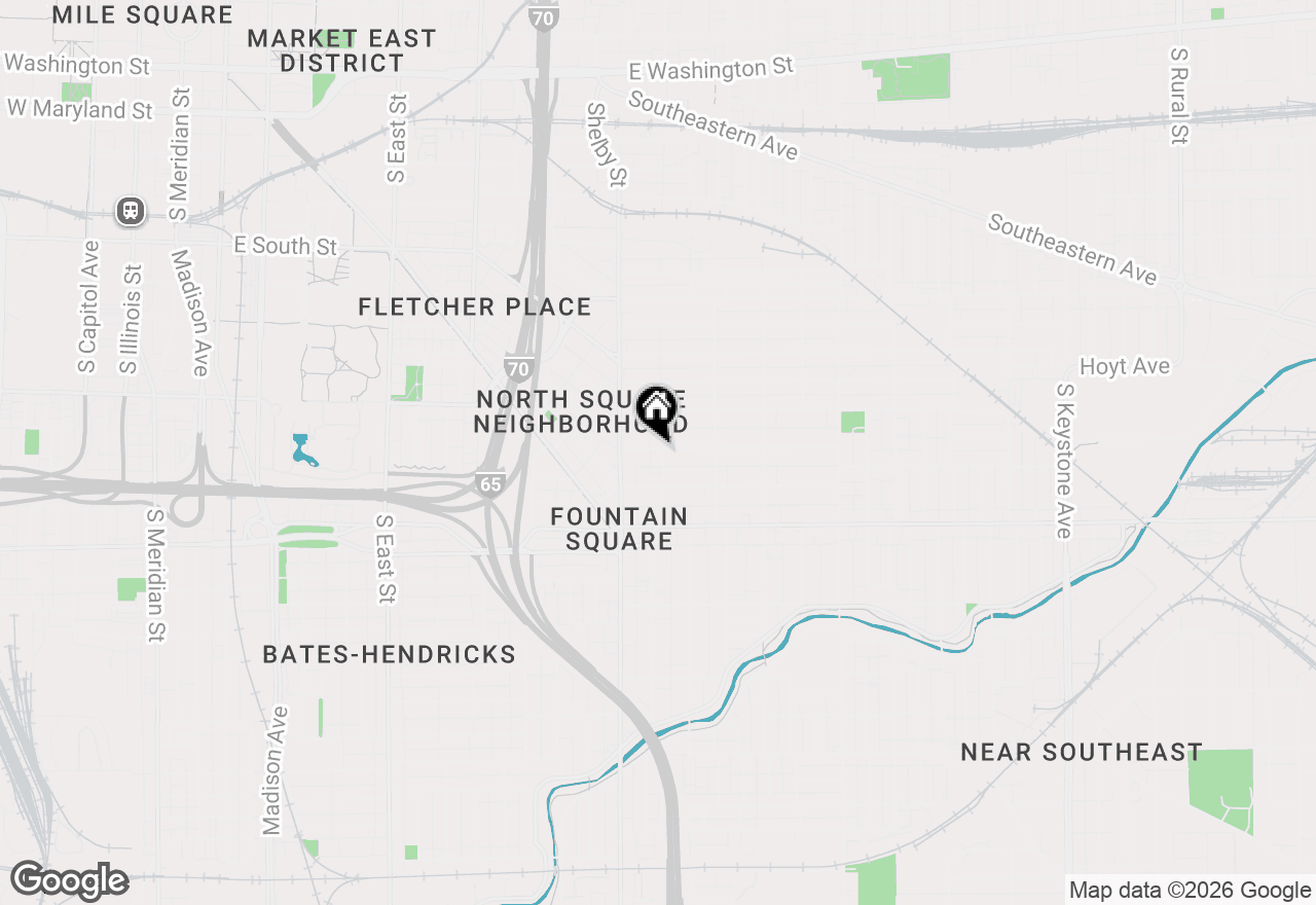 Map of 1145 Pleasant Street, Indianapolis, IN 46203