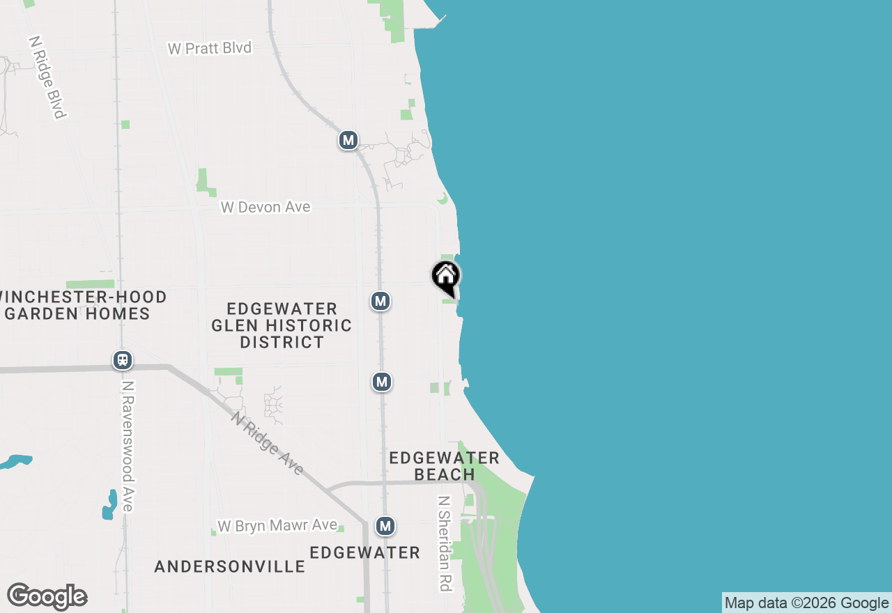 Map of 6147 N Sheridan Road #9B, Chicago, IL 60660