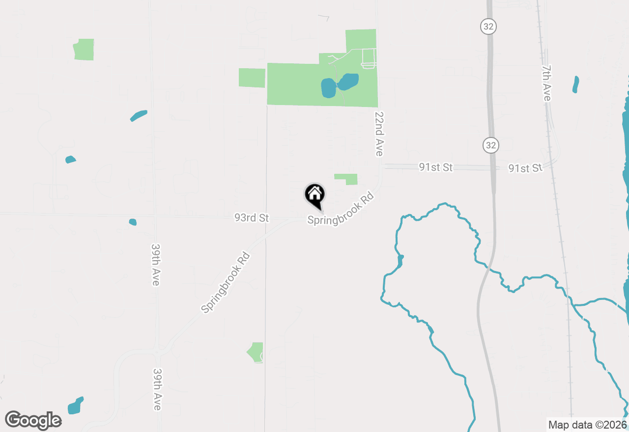 Map of 2702 Springbrook Rd, Pleasant Prairie, WI 53158