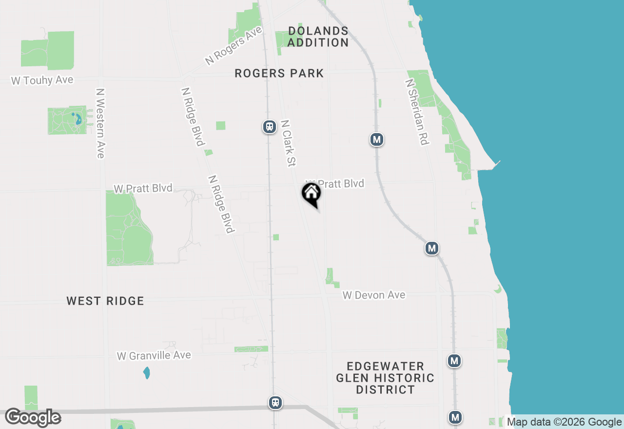 Map of 1629 W North Shore Avenue #103, Chicago, IL 60626