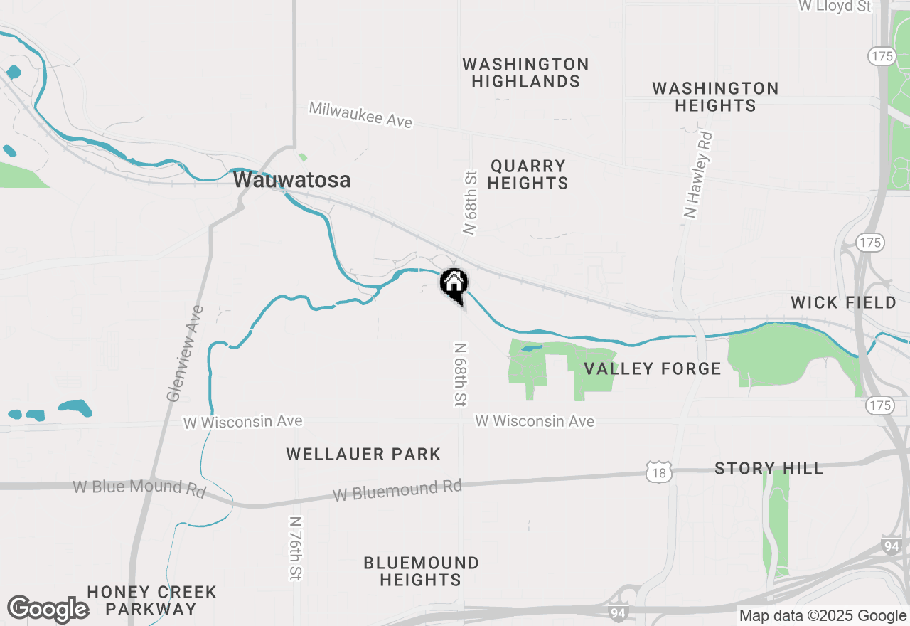 Map of 1055 N 68th St, Wauwatosa, WI 53213