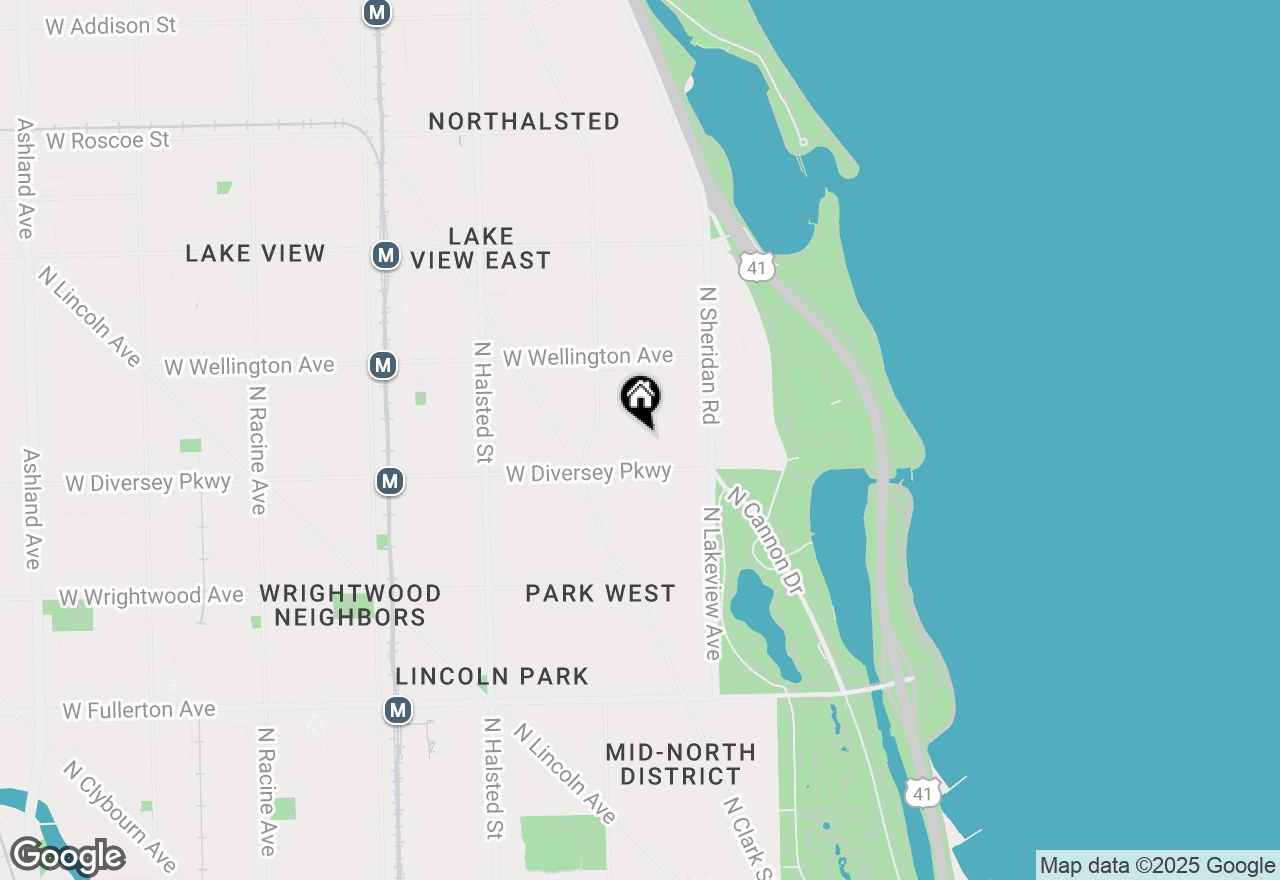 Map of 2833 N Cambridge Avenue #2C, Chicago, IL 60657