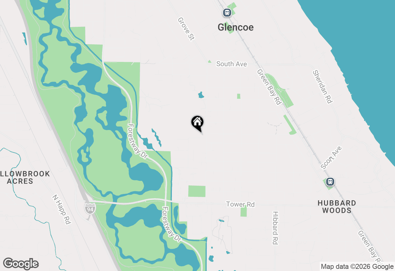 Map of 629 Country Lane, Glencoe, IL 60022