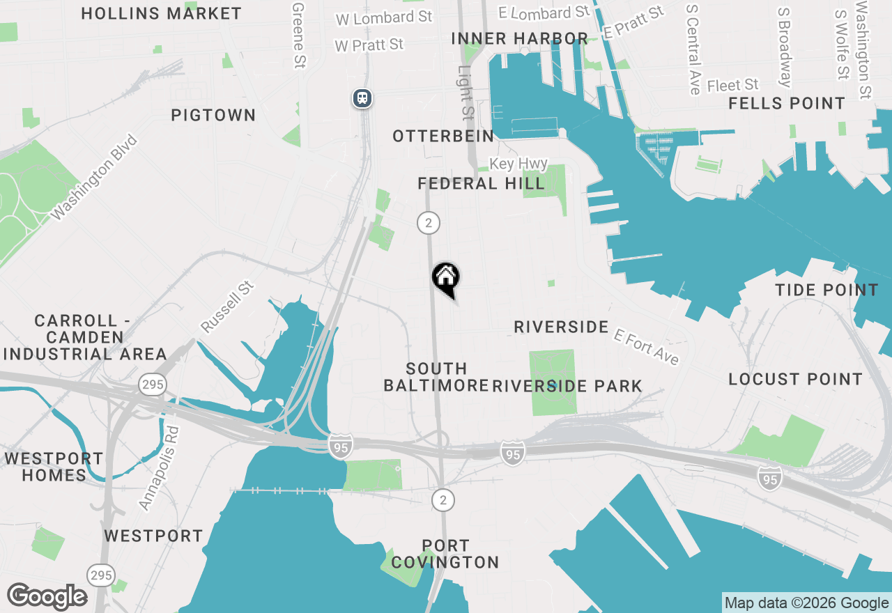 Map of 2 W Clement Street, Baltimore, MD 21230