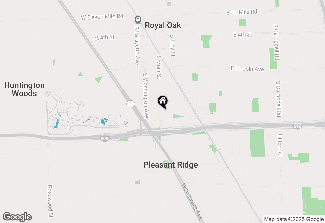 Map of 1443 S Washington Avenue, Royal Oak, MI 48067