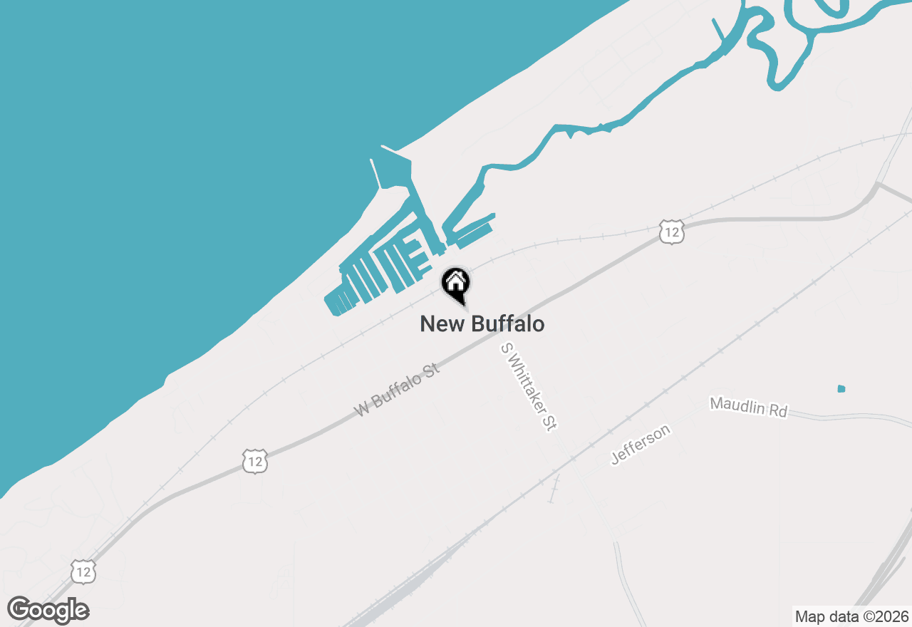 Map of 108 N Barton Street, New Buffalo, MI 49117