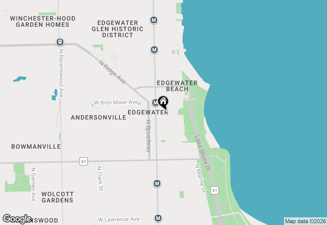 Map of 5515 N Winthrop Avenue #2A, Chicago, IL 60640