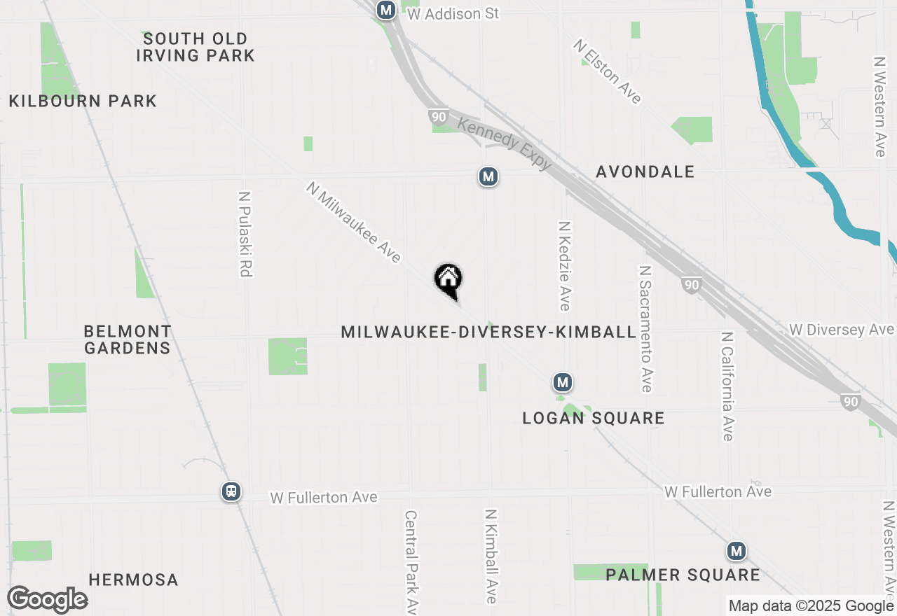 Map of 2860 N Milwaukee Avenue #2S, Chicago, IL 60618