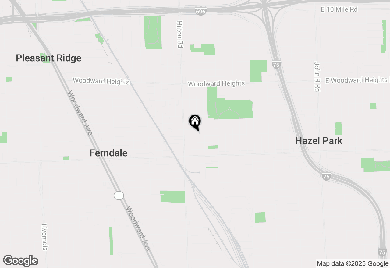 Map of 1123 E Breckenridge Street, Ferndale, MI 48220