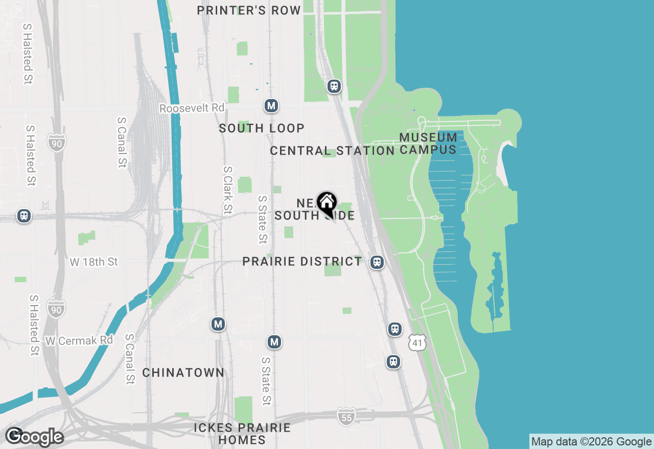 Map of 1601 S Indiana Avenue #503, Chicago, IL 60616