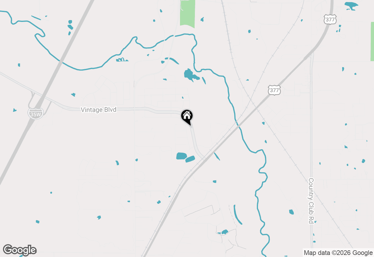 Map of 2904 Tamarack Lane, Denton, TX 76226