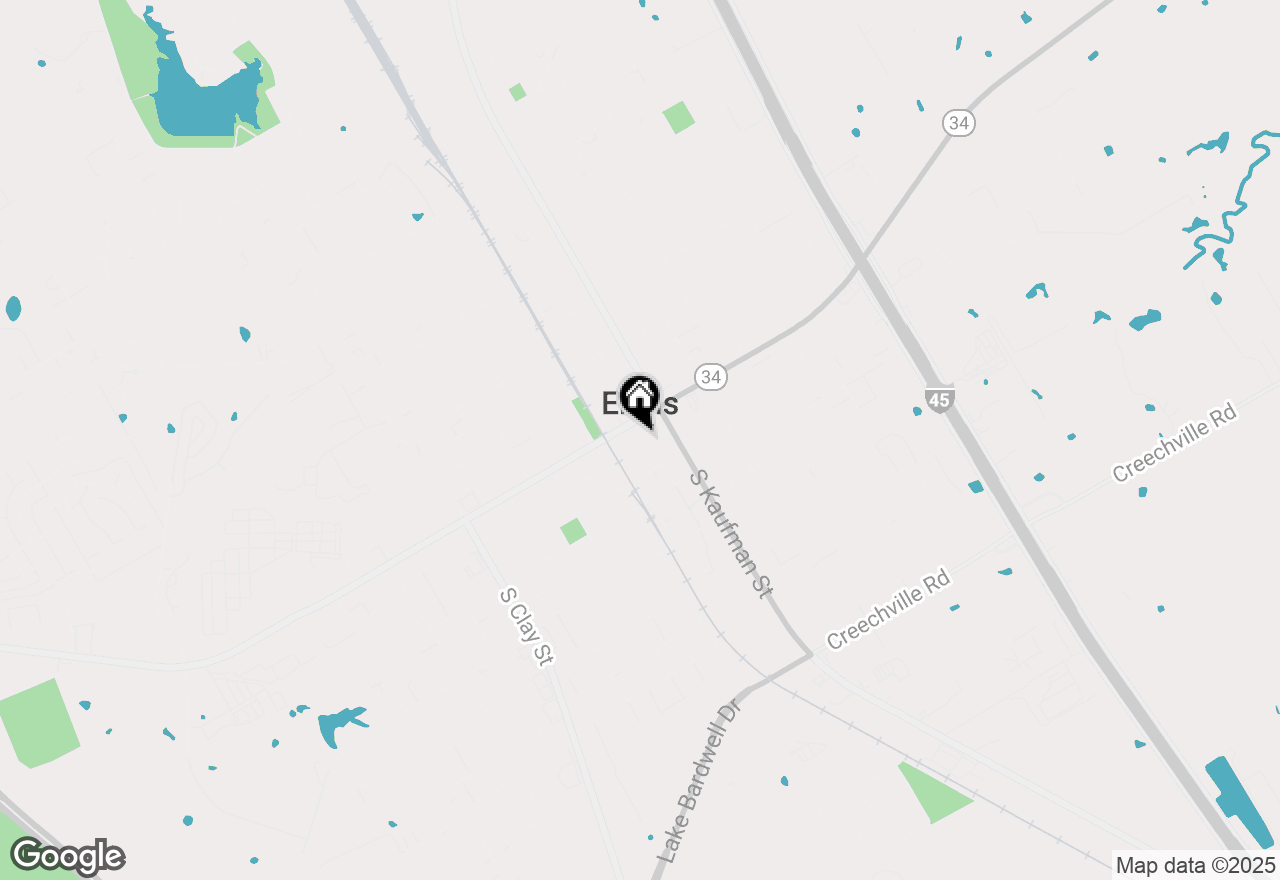 Map of 108 E Brown Street, Ennis, TX 75119