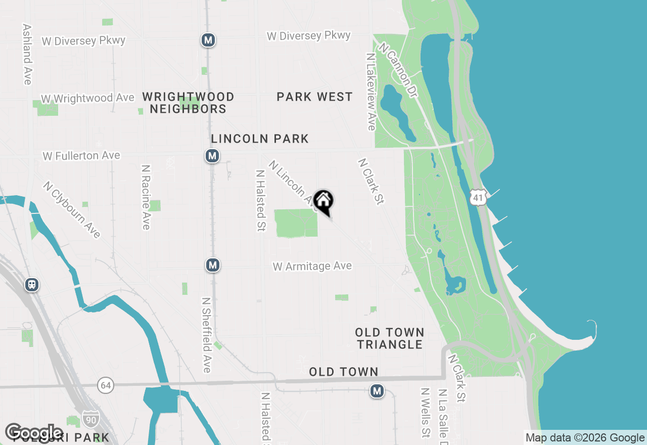 Map of 2131 N Larrabee Street #6307, Chicago, IL 60614