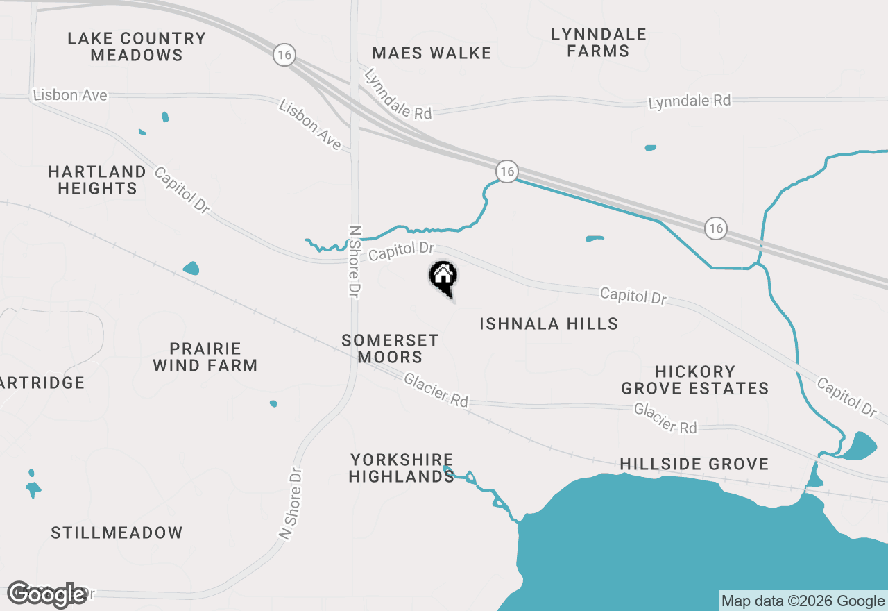 Map of W282N4331 Somerset Ln, Pewaukee, WI 53072