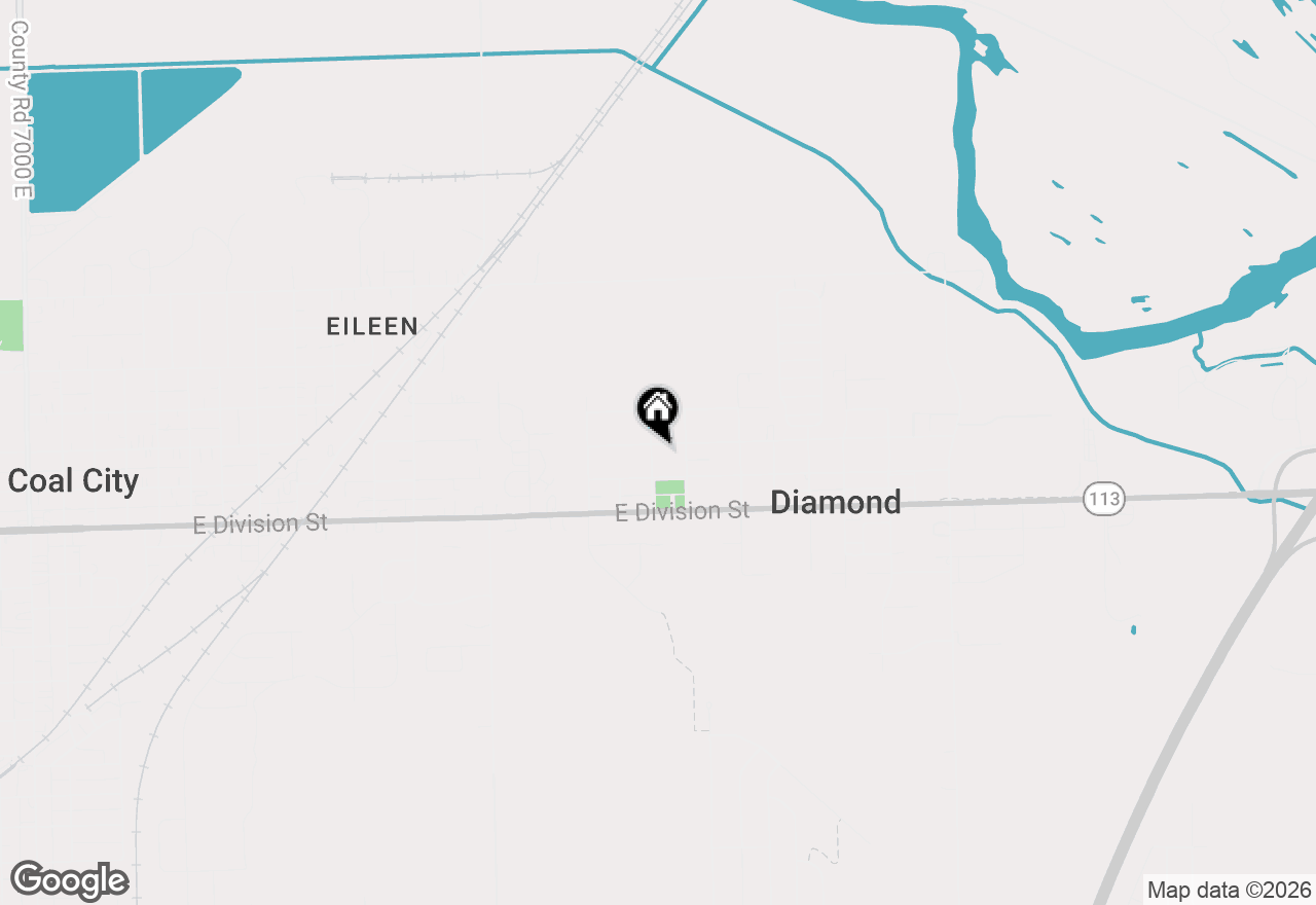 Map of 185 N Dewey Street, Diamond, IL 60416