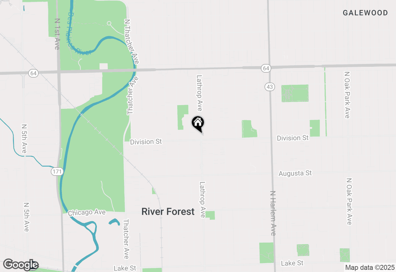 Map of 1206 Lathrop Avenue, River Forest, IL 60305