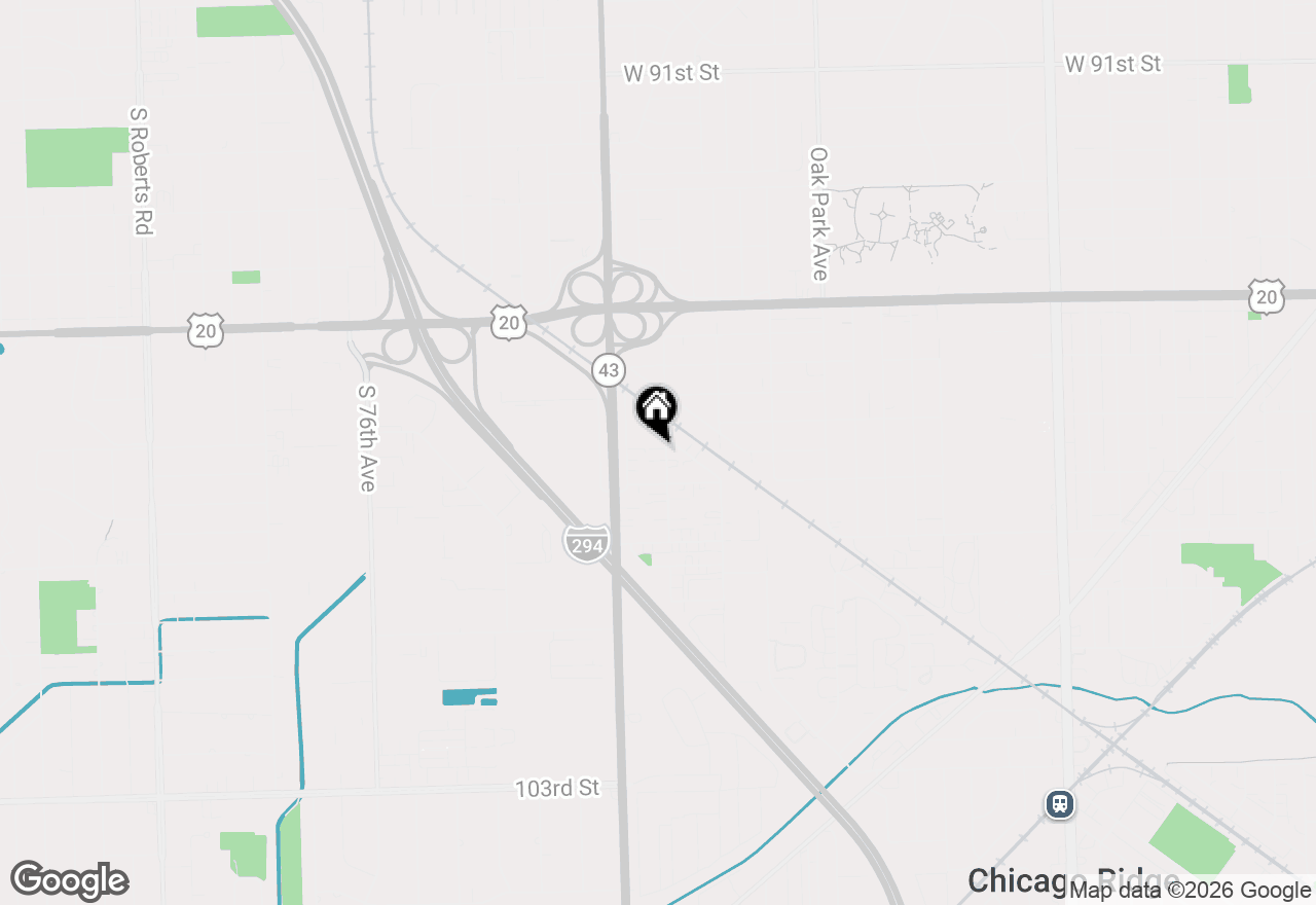 Map of 9708 S Nottingham Avenue #9, Chicago Ridge, IL 60415