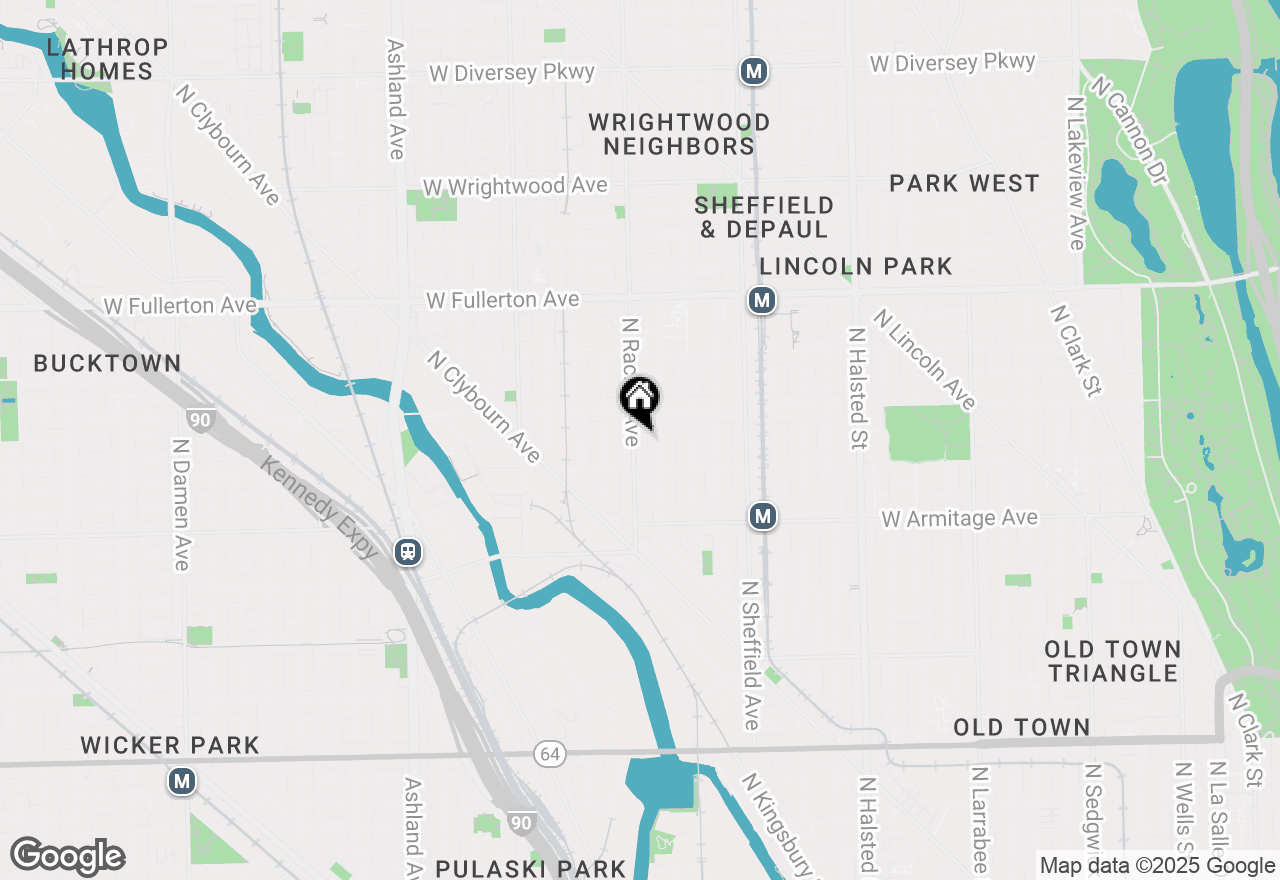 Map of 2127 N Racine Avenue #2, Chicago, IL 60614