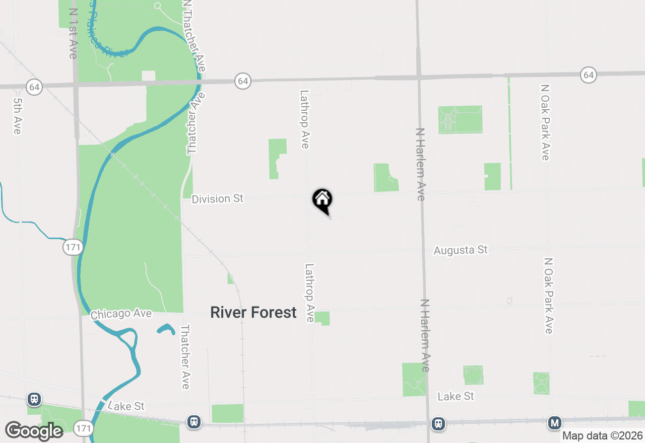 Map of 1102 Jackson Avenue, River Forest, IL 60305