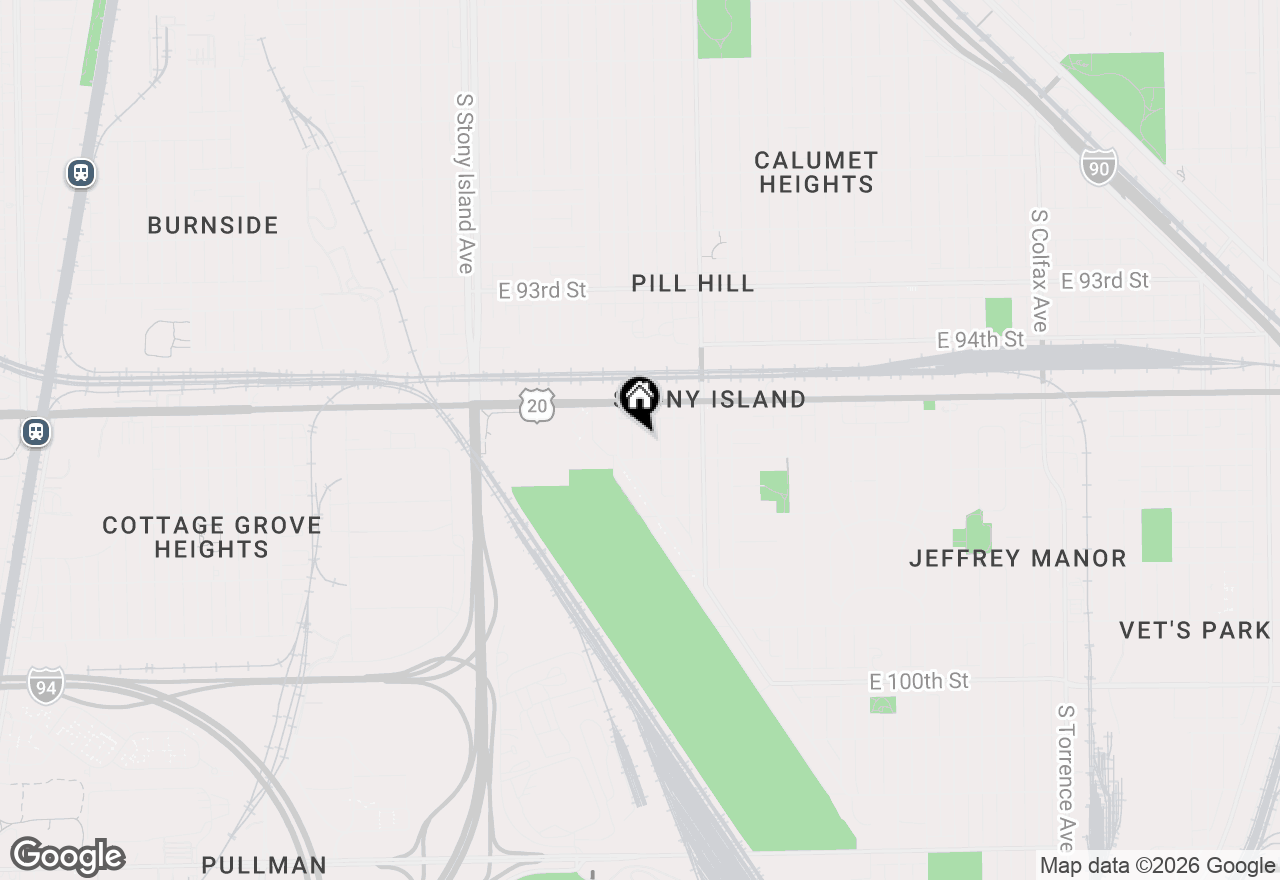 Map of 9540 S Bennett Avenue, Chicago, IL 60617