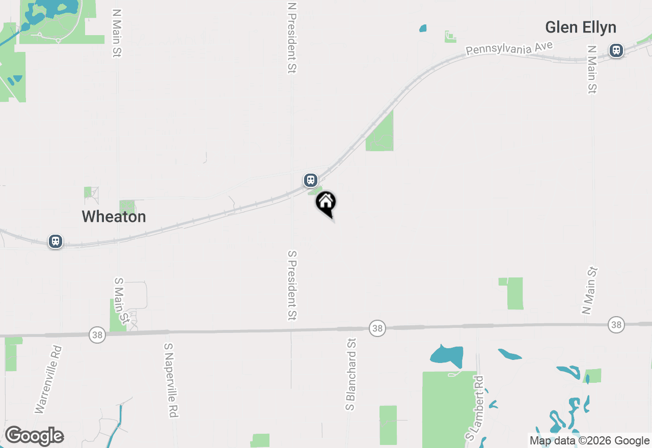 Map of 119 S Williston Street, Wheaton, IL 60187