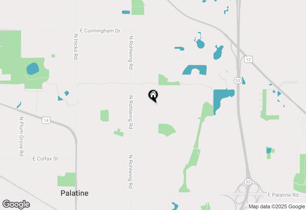 Map of 922 E Pratt Drive, Palatine, IL 60074