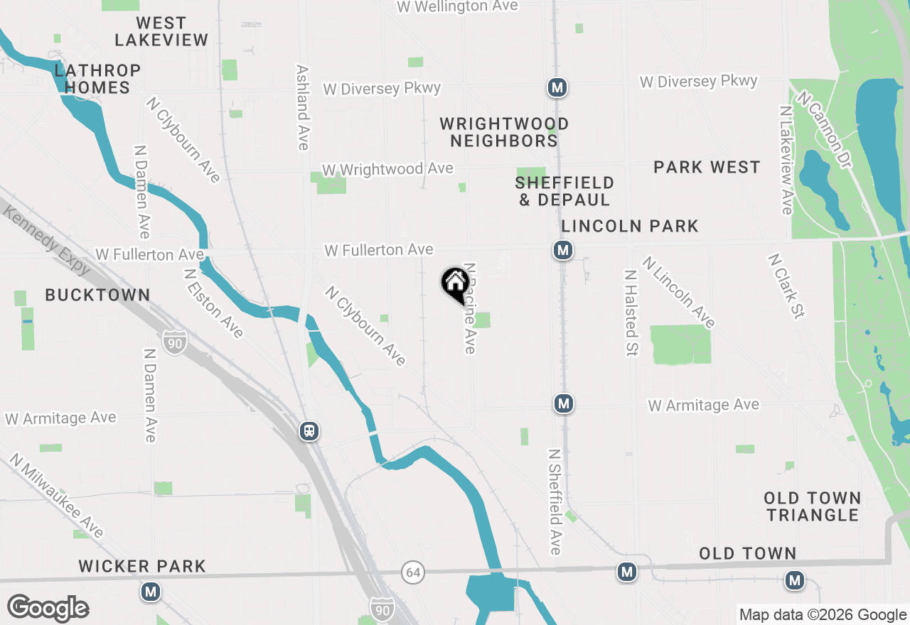 Map of 2221 N Magnolia Avenue, Chicago, IL 60614