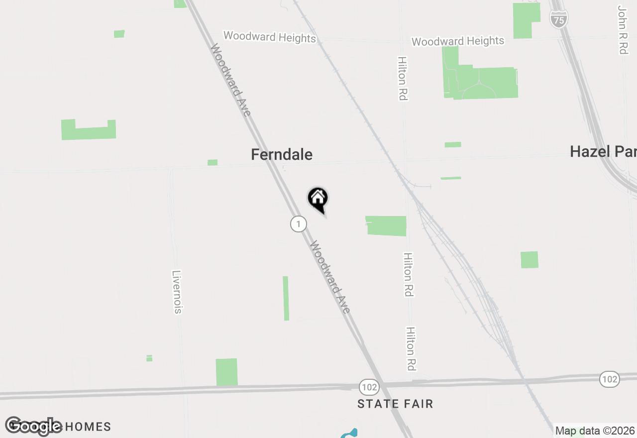 Map of 221 College Street, Ferndale, MI 48220
