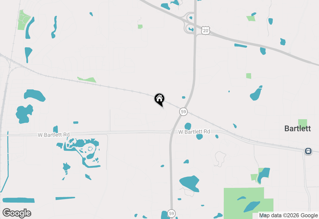 Map of 1110 Bluebell Lane, Bartlett, IL 60103