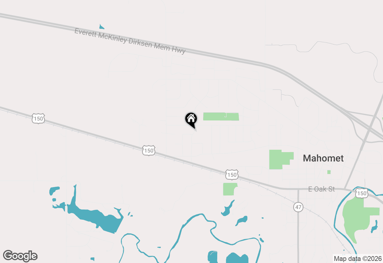 Map of 207 Timberview Drive, Mahomet, IL 61853