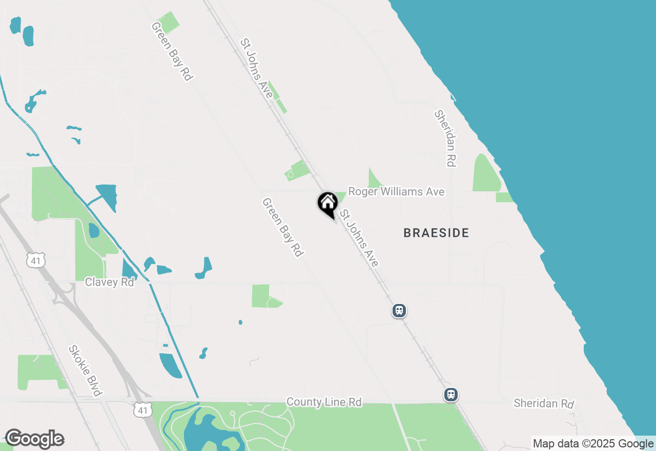 Map of 606 Burton Avenue, Highland Park, IL 60035