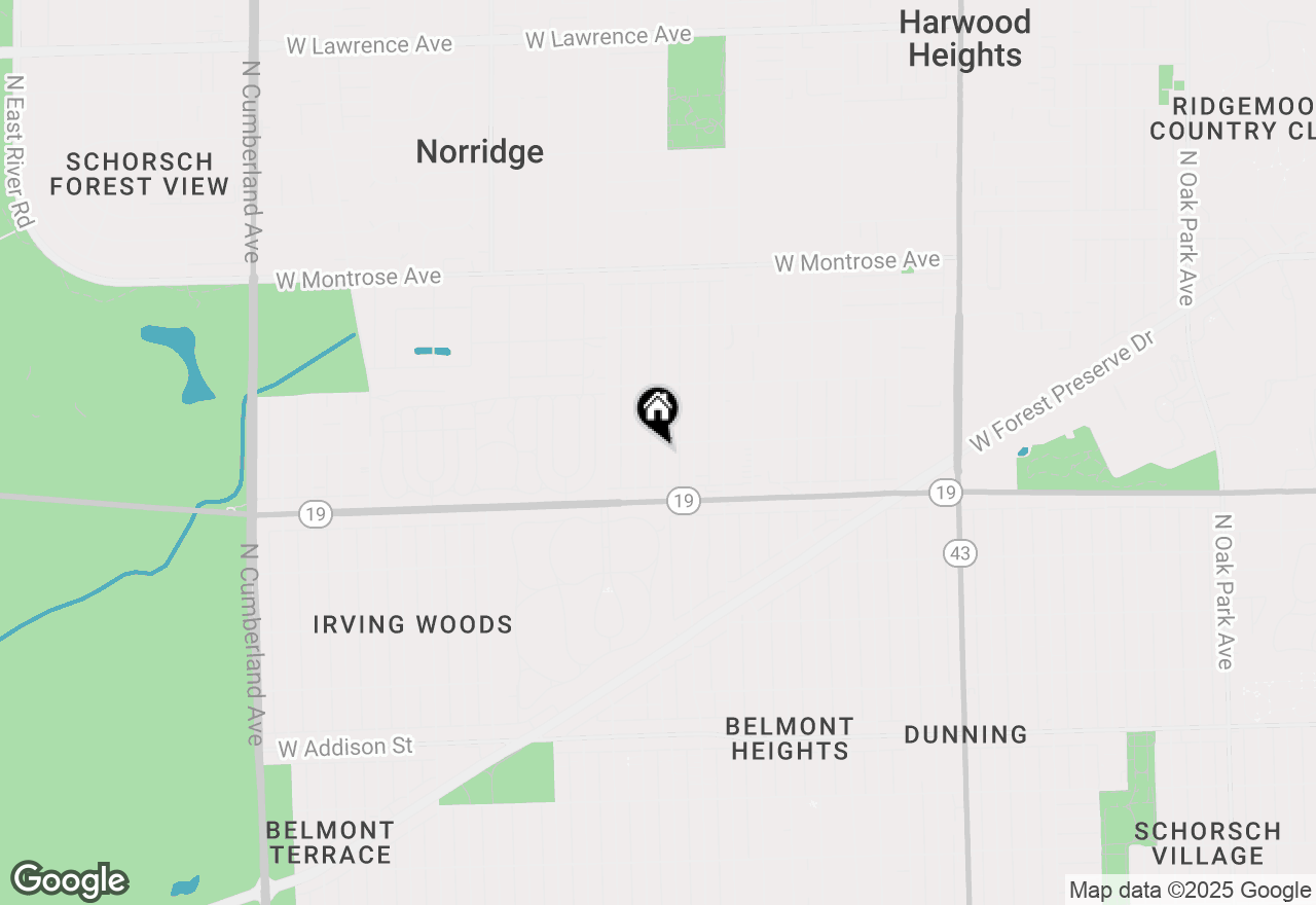 Map of 4044 N Overhill Avenue, Norridge, IL 60706