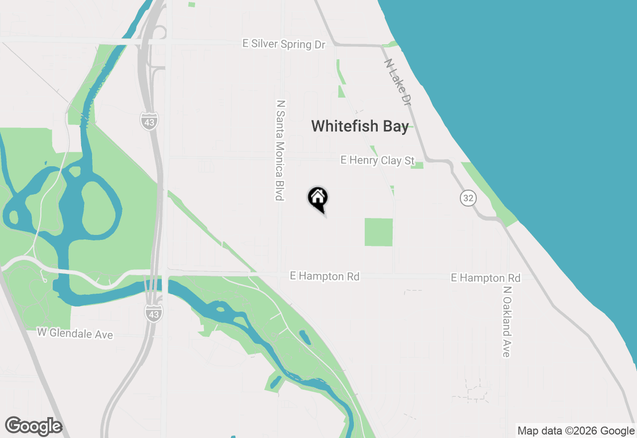 Map of 4975 N Hollywood Ave, Whitefish Bay, WI 53217