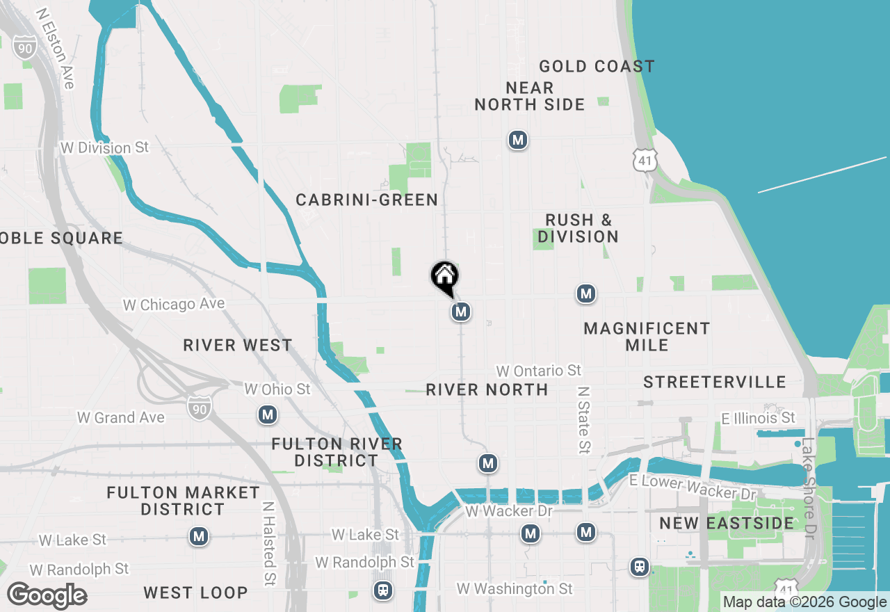 Map of 757 N Orleans Street #1202, Chicago, IL 60654