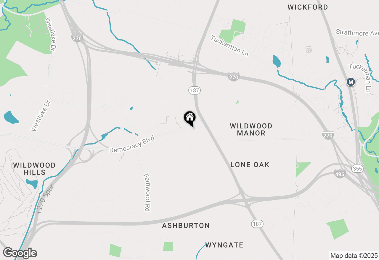 Map of 10104 Baldwin Court, Bethesda, MD 20817