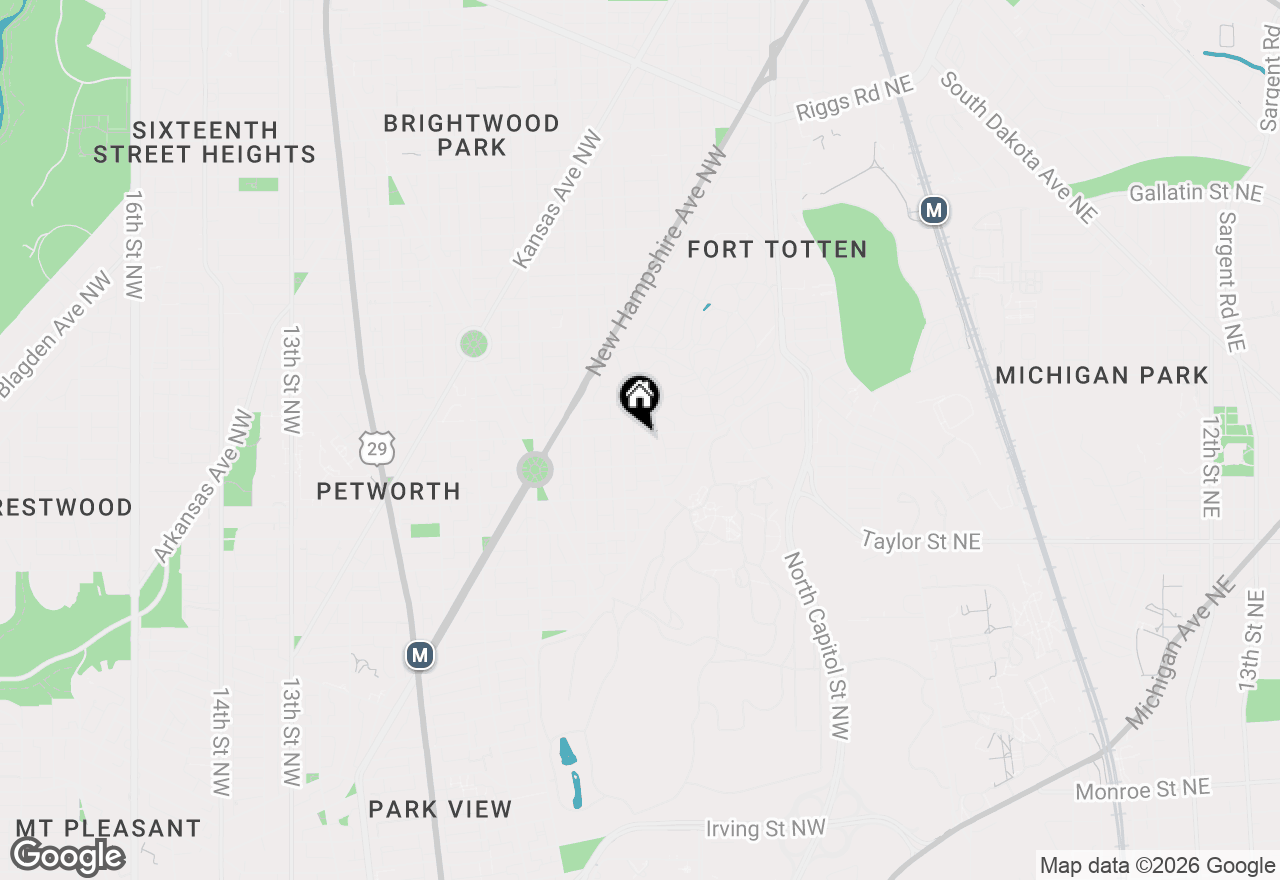 Map of 208 Webster Street Nw, Washington, DC 20011