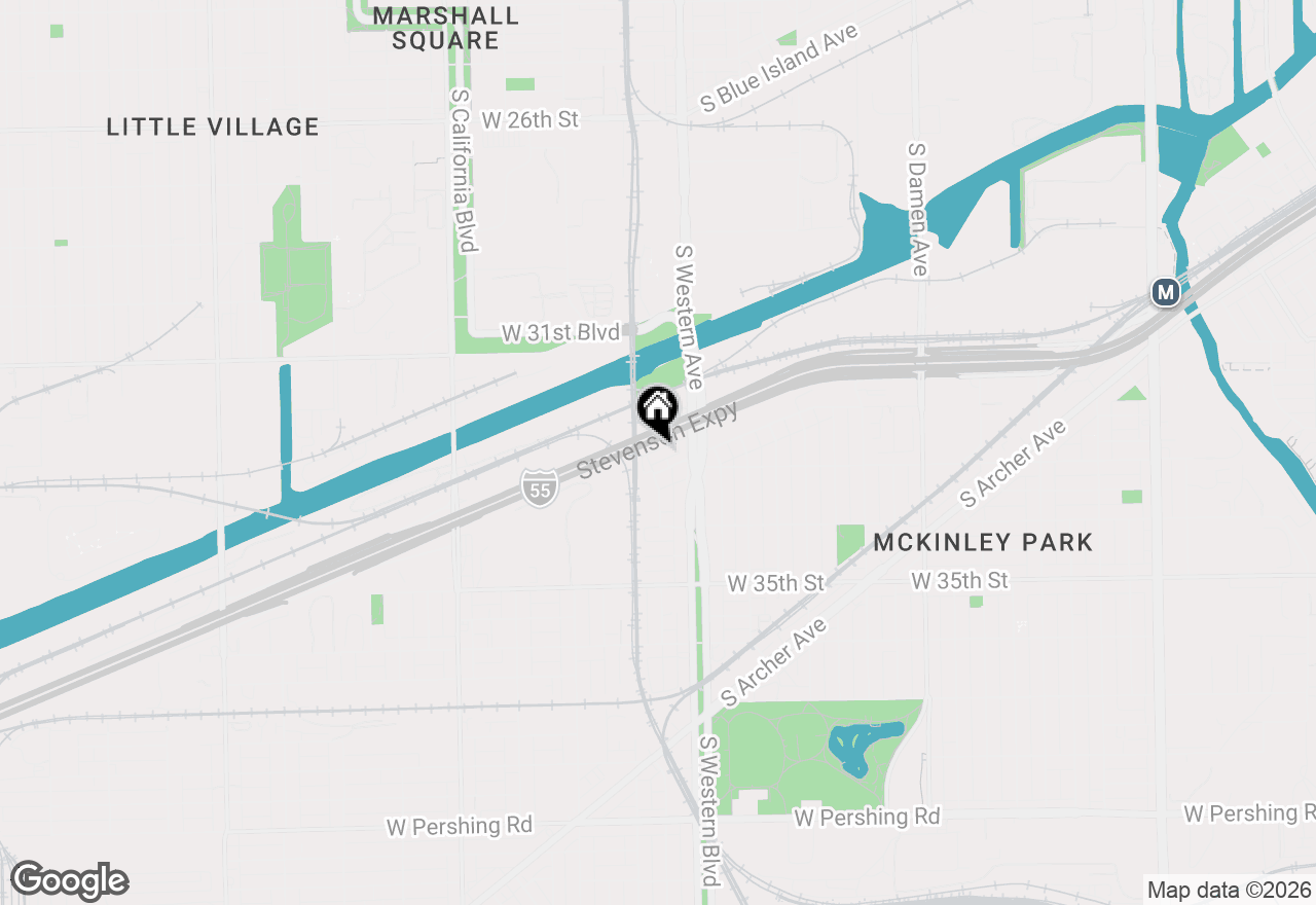 Map of 2426 W 32nd Place, Chicago, IL 60608