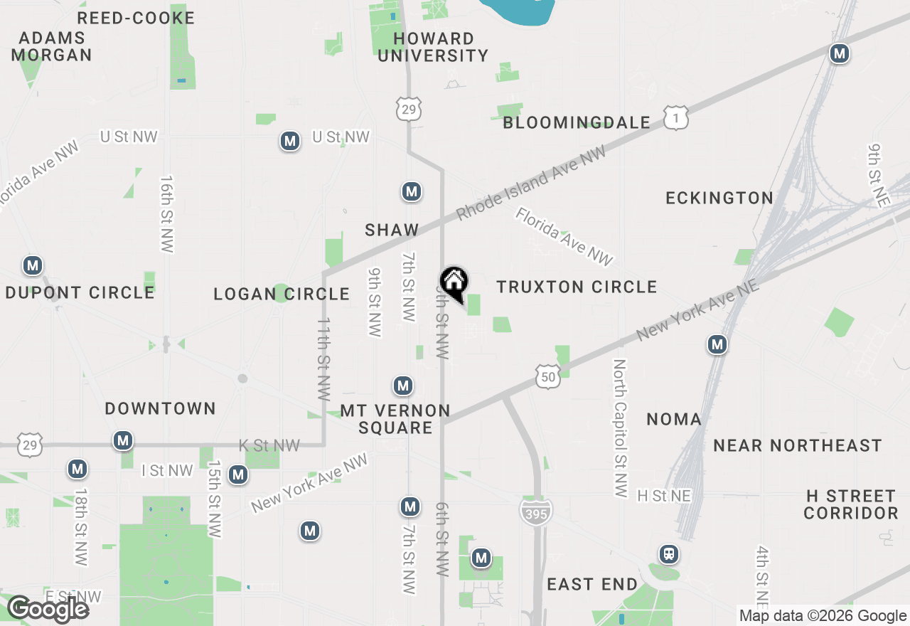 Map of 1402 5th Street Nw, Washington, DC 20001