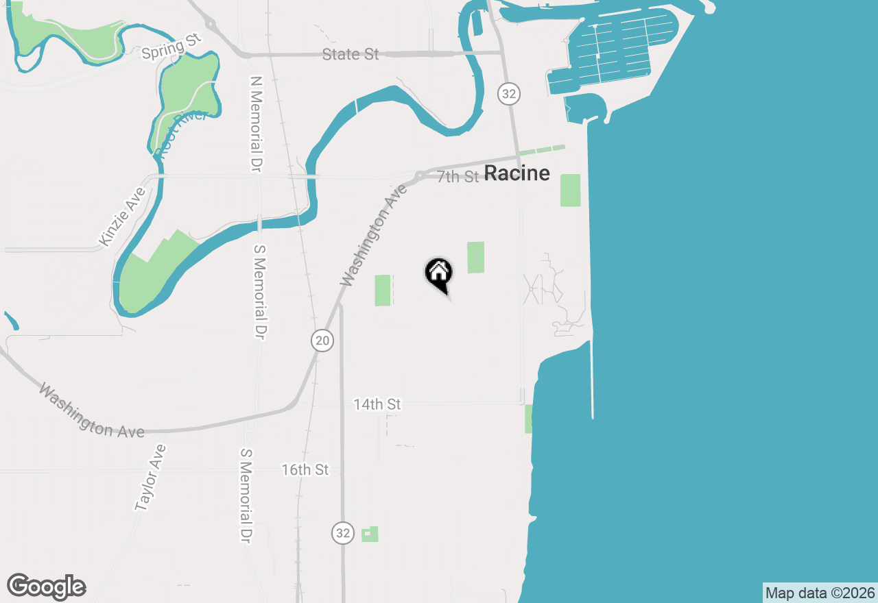 Map of 614 11th St, Racine, WI 53403