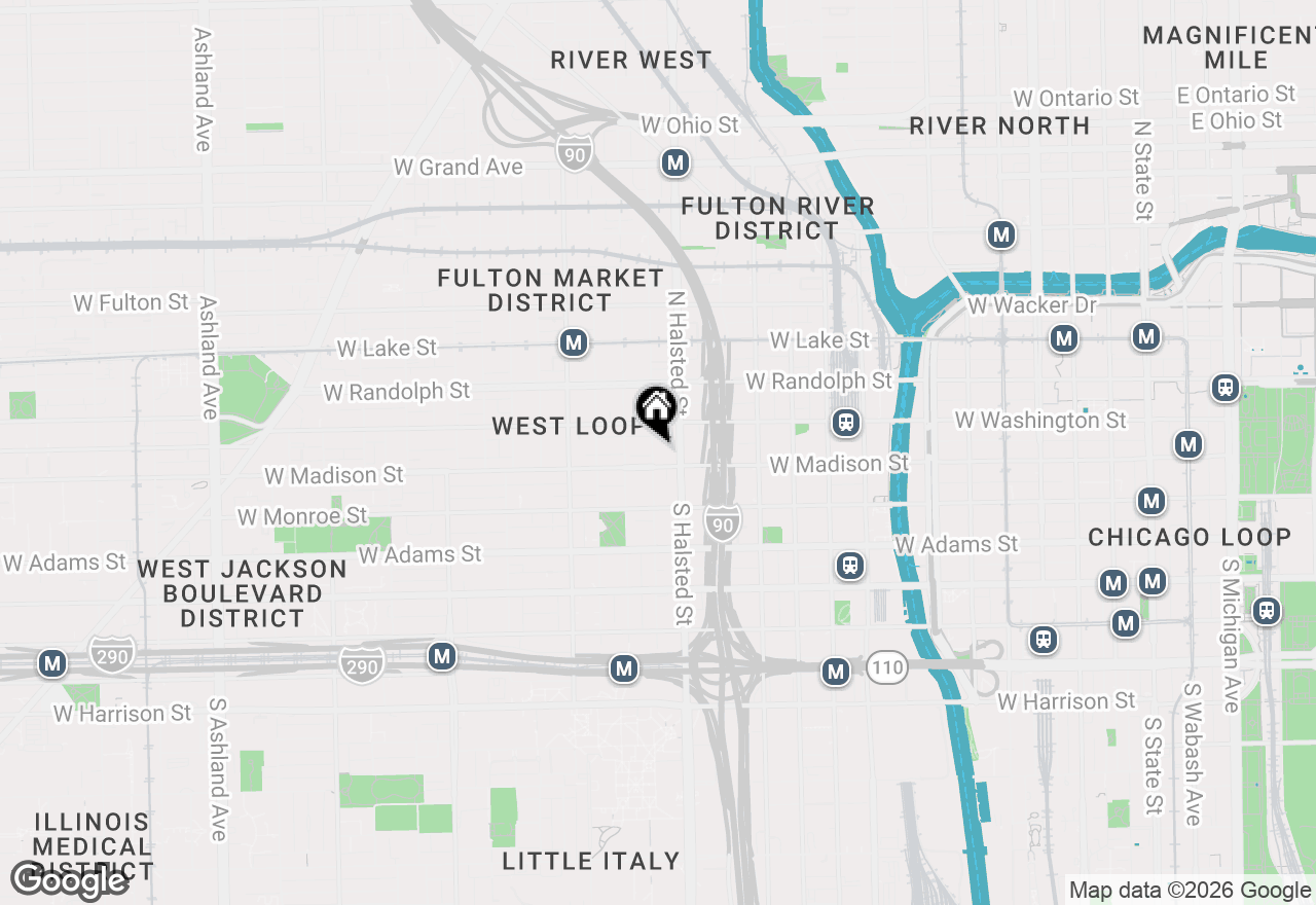 Map of 11 N Green Street #2A, Chicago, IL 60607