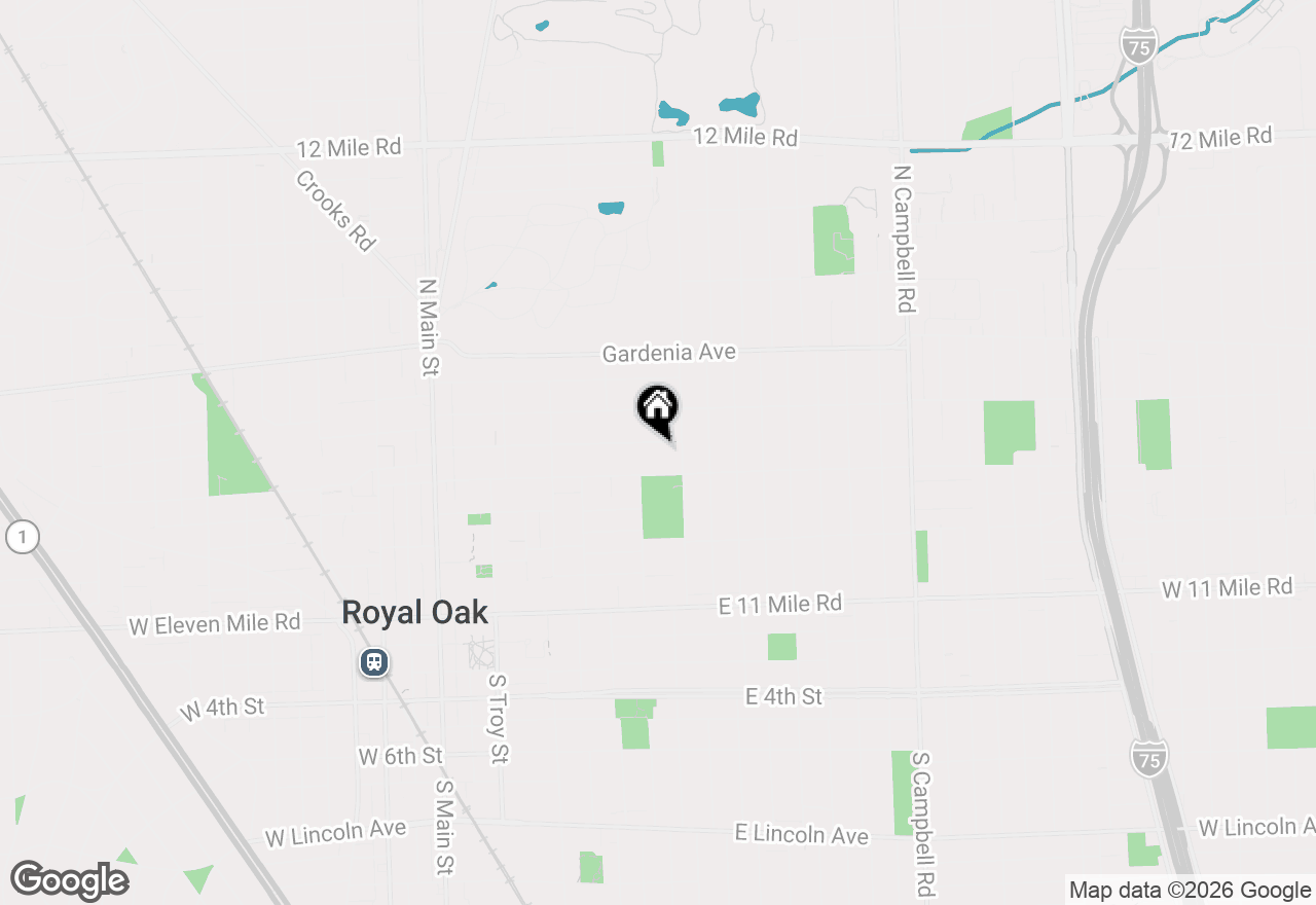Map of 820 Baldwin Avenue, Royal Oak, MI 48067