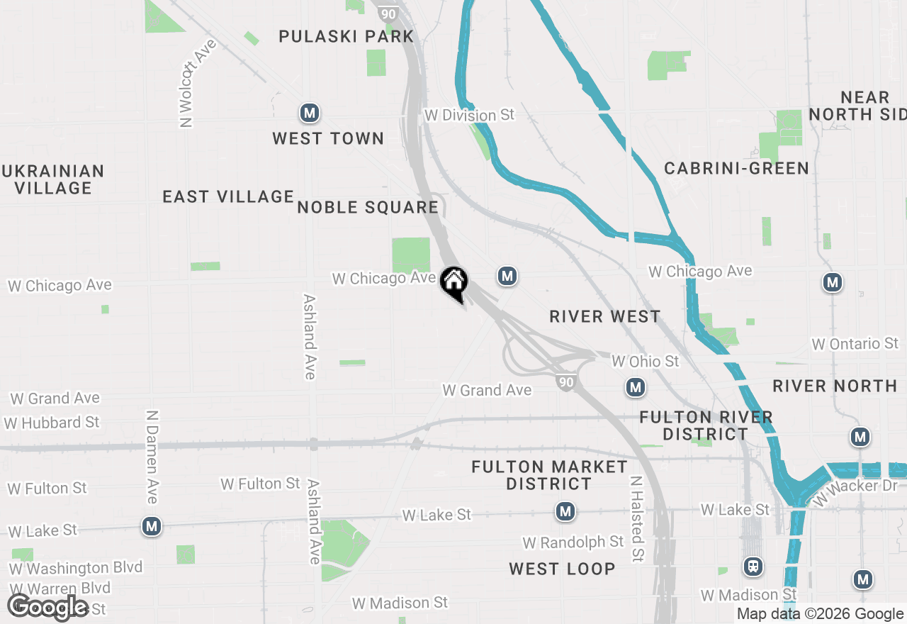 Map of 1226 W Huron Street #301, Chicago, IL 60642