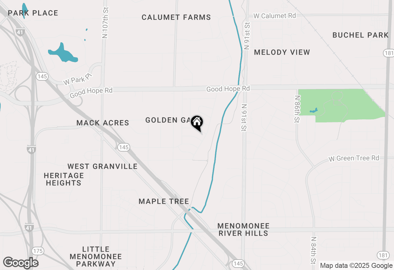Map of 9530 W Debbie Ln, Milwaukee, WI 53224