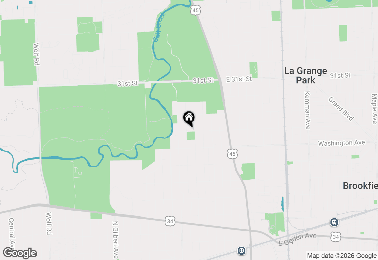 Map of 801 N Stone Avenue, La Grange Park, IL 60526